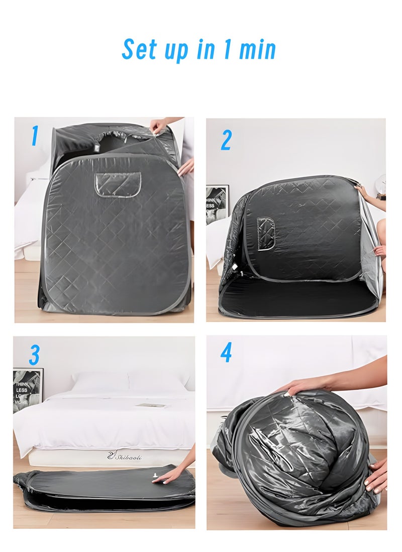 BIG MAX Portable Sauna Tent Kit with 2L Steamer (Steam Detox) - Foldable Design, Quick Setup, Home Spa for Women & Fitness  - Image 5