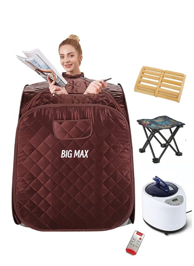BIG MAX Portable Sauna Tent Kit with 2L Steamer (Steam Detox) - Foldable Design, Quick Setup, Home Spa for Women & Fitness  - Image 1
