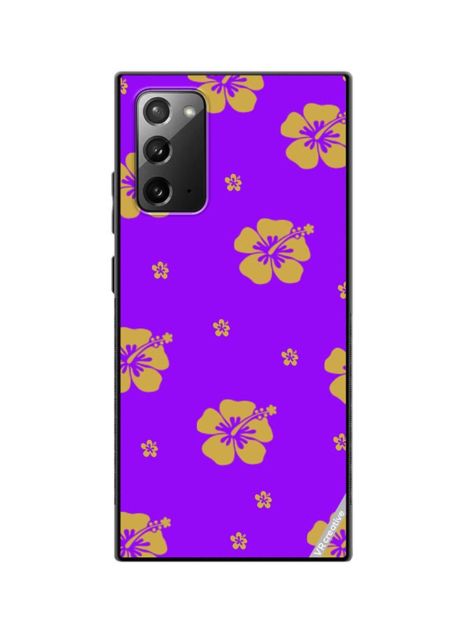 VR CREATIVE Protective Case Cover For Samsung Galaxy Note20 5G Habiscus Design Multicolour - Image 1
