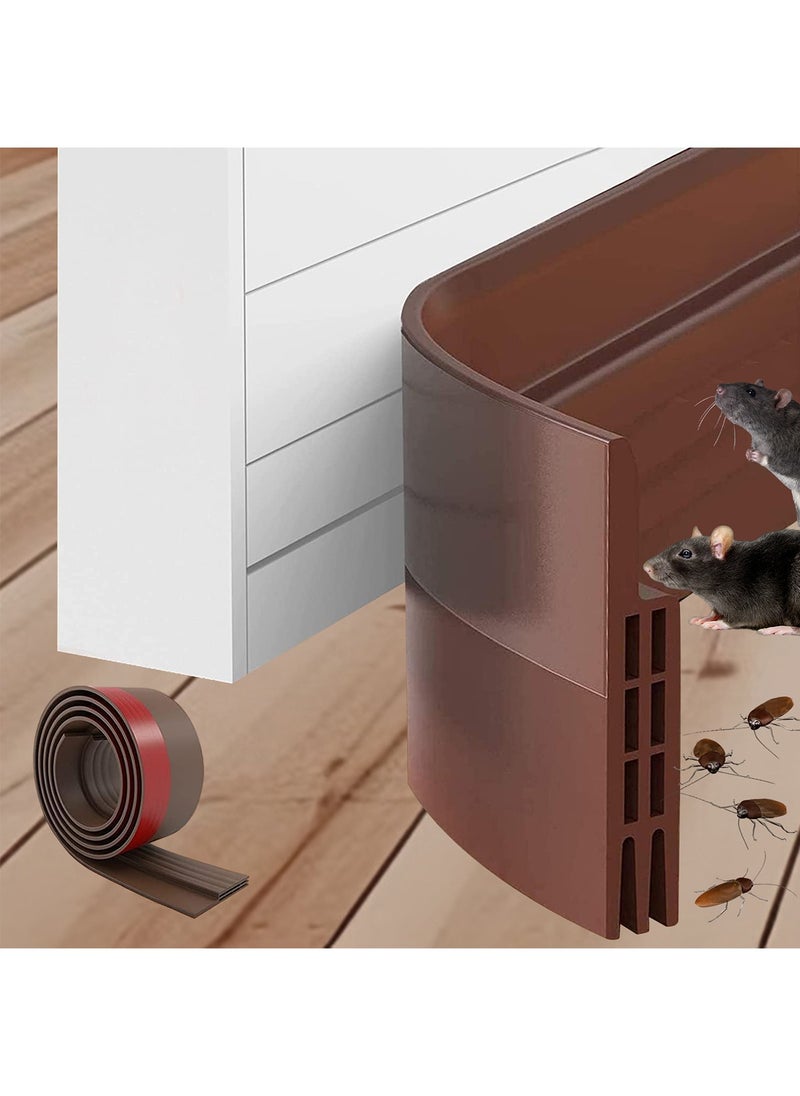 HomarKet Under Door Draft Stopper, 39" L Weather Stripping Door Seal, Bottom of Door Sweep for Exterior & Interior Doors, Garage Window Blocker Noise Dust Insulation Draft Guard, Brown  - Image 1