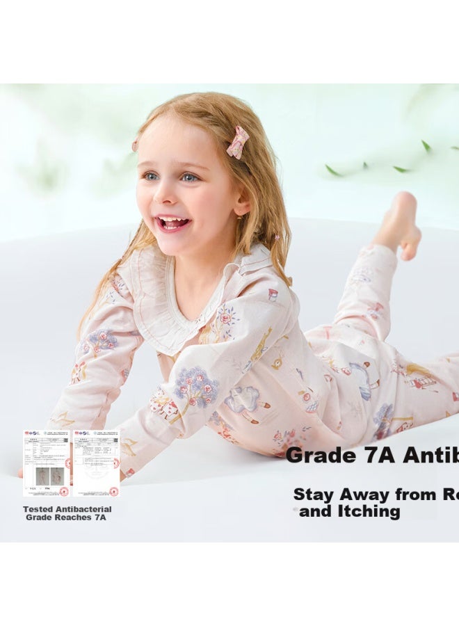 Beptides Beipes Children's Home Wear Set Spring And Summer New Baby Pajamas Pure Cotton Clothes Class A Boneless Female - Image 2