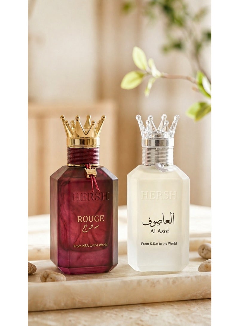 هيرش عطر هرش روج 100 مل +عطر هرش العاصوف 100 مل - Image 1