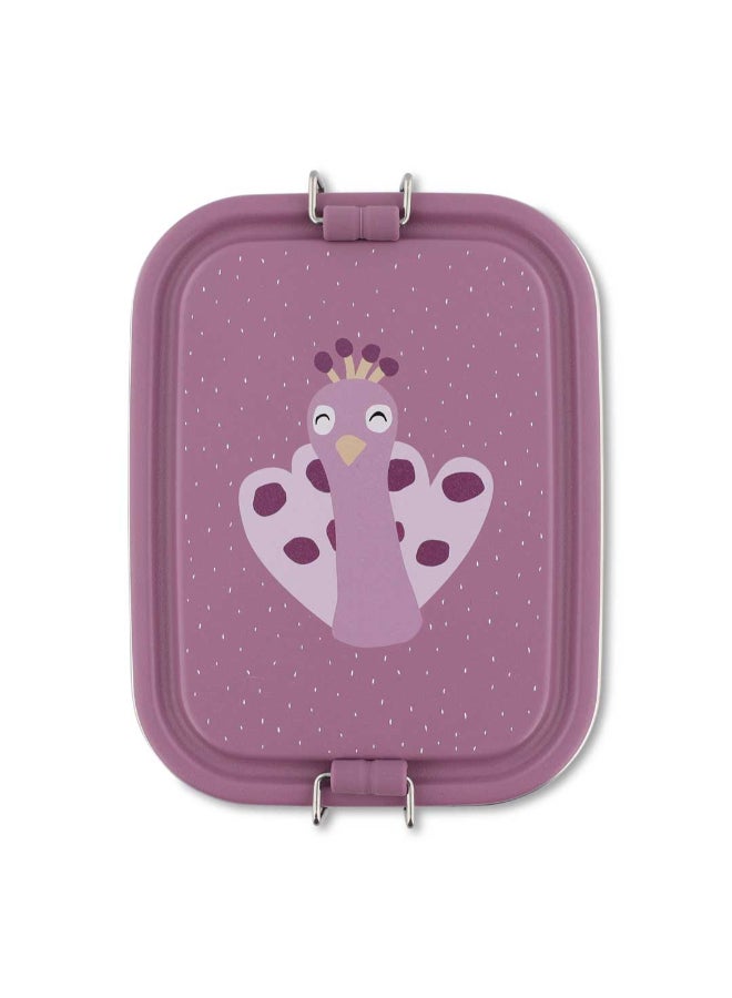 Trixie Stainless Steel Kids Lunch Box Small - Mrs. Peacock - Image 1