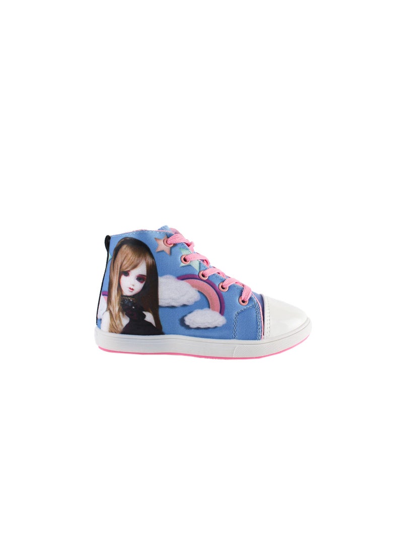 Half boot girls casual fabric