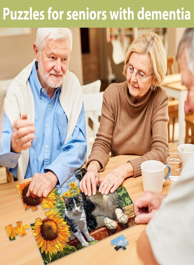 Biarek 6 Pack 36 Large Piece Puzzles for Seniors Puzzle Dementia Alzheimer's Products Activities for Elderly Adults Easy Jigsaw Puzzle Alzheimer's Gift for Patients in Nursing Home with 6 Storage Bags - Image 5