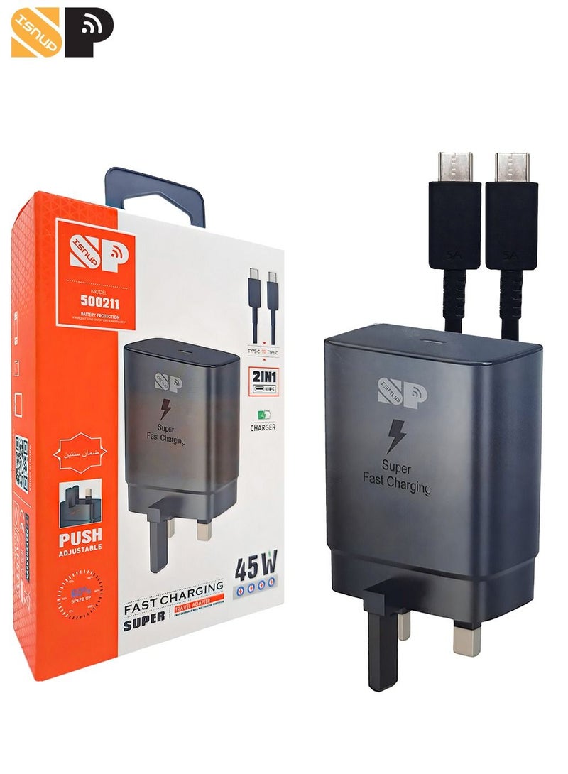 iSNUP wall charger with Type-c charging cable - Image 3