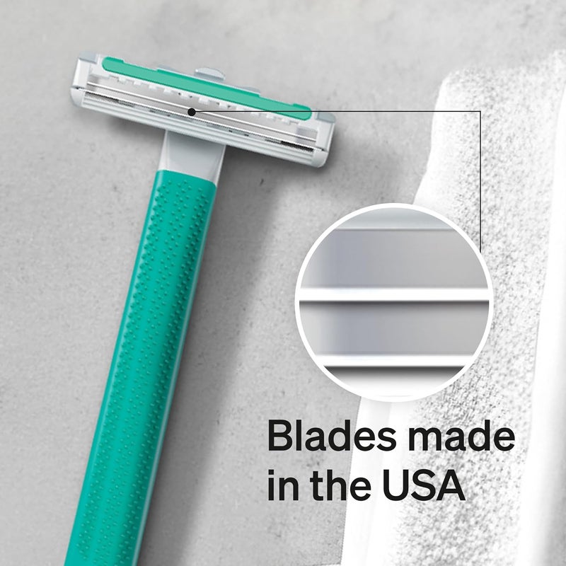 schick شيفك إكزاكتا2 شفرات حلاقة حساسة مزدوجة الاستخدام للرجال - 5 قطع مع فيتامين E و الألوة فيرا - Image 5