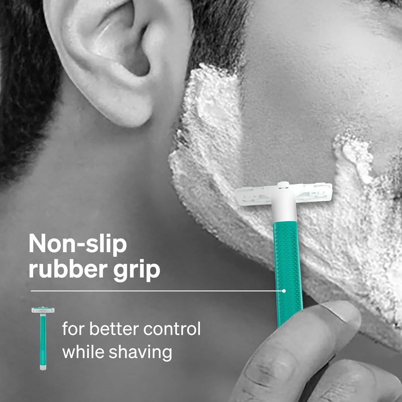 schick شيفك إكزاكتا2 شفرات حلاقة حساسة مزدوجة الاستخدام للرجال - 5 قطع مع فيتامين E و الألوة فيرا - Image 4