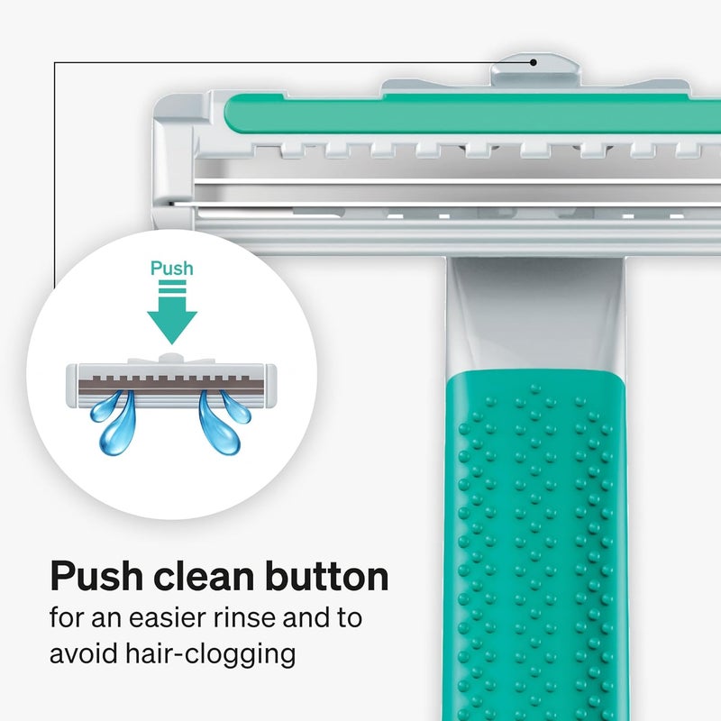 schick شيفك إكزاكتا2 شفرات حلاقة حساسة مزدوجة الاستخدام للرجال - 5 قطع مع فيتامين E و الألوة فيرا - Image 3