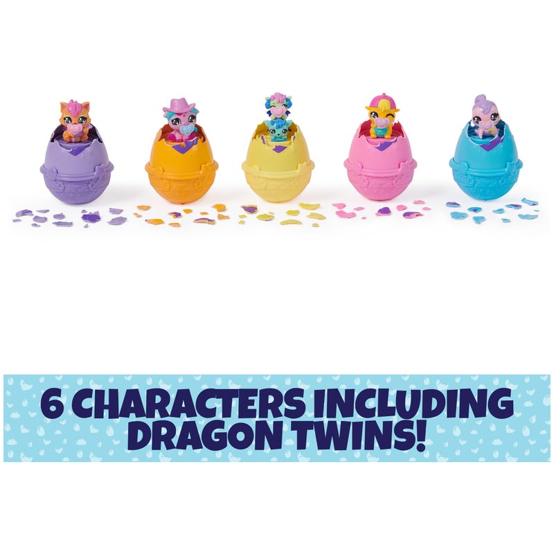 Hatchimals Alive, Egg Carton Toy, Cute Easter Basket Stuffers, Pink & Yellow with 6 Collectible Figures in Self-Hatching Eggs, 11 Accessories - Image 5