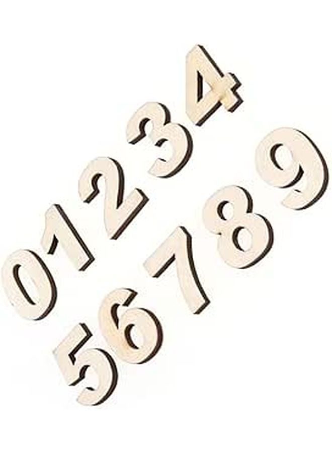 Self Adhesive Wooden Number Decals for Photography Home Decor Props - Image 1