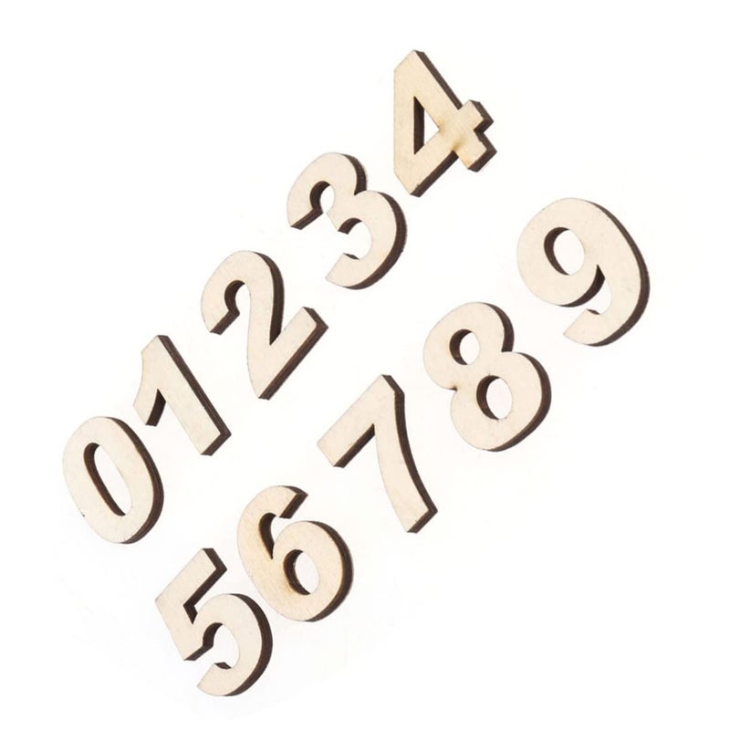 Self Adhesive Wooden Number Decals for Photography Home Decor Props - Image 2