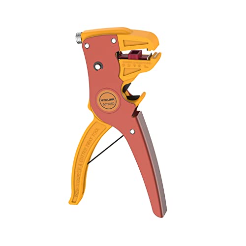 VCELINK Automatic Quickstrip Wire Stripper and Cutter, Professional Quick Strip Wire Stripper, 2 in 1 Adjustable Electrical Cable Wire Stripping Tool&Eagle Nose Pliers (7-Inch), Red - Image 1