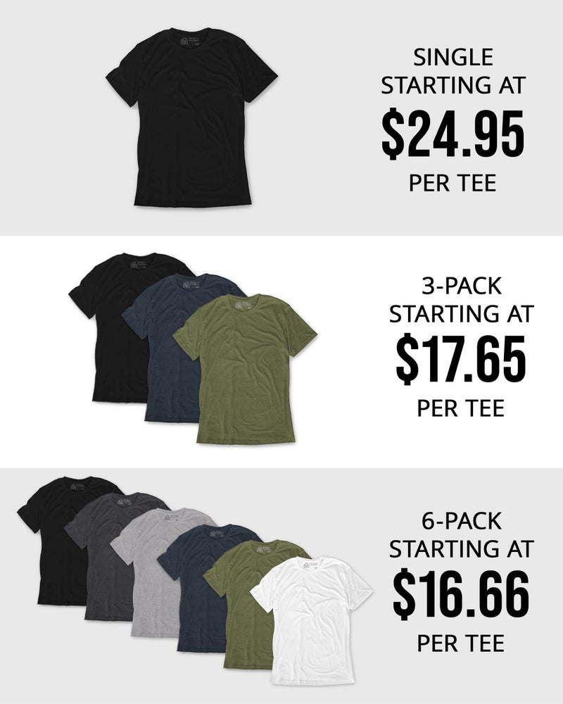 INTO THE AM Men's Fitted Crew Neck Logo Basic Tees - Modern Fit Fresh Classic Short Sleeve T-Shirts for Men (White, Large) - Image 5