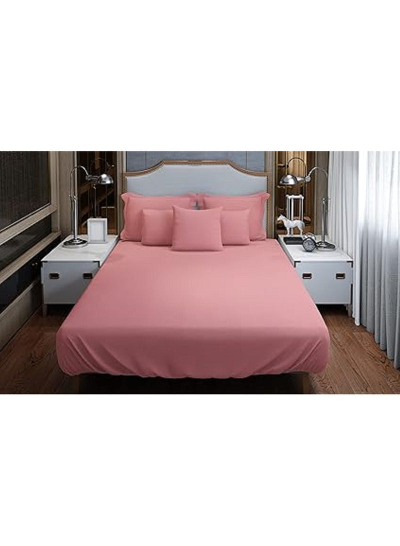 ملاية سرير قطن استك 140سم روز