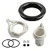Dicsley 42049 RV Toilet Flush Water Valve Replacement Kit for Thetford Aqua Magic Style II Permanent Toilets with Closet Flange Seal RV Toilet Parts - Image 2