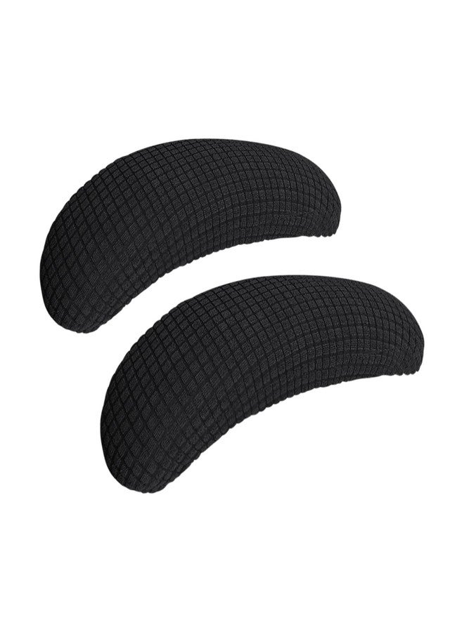 FORCHEER Office Chair Armrest Cover-Elastic Stretchable Water Resistant Spandex Stretch Jacquard Computer Chair Armrest Slipcover for Desk Chairs Arm Black - Image 1