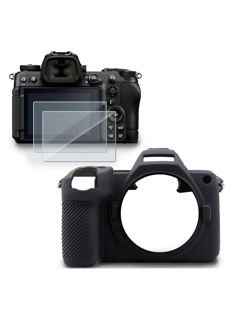 Screen Protector (2+1Pack) for Nikon Z6 III camera, tempered glass film scratch-resistant HD and soft silicone case - Image 1