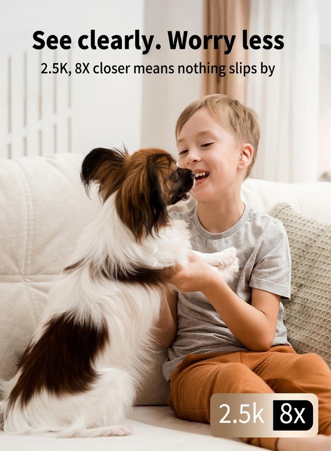 VIMTAG 2.5K 5G Security Camera Indoor, Pet Camera with Speaker for Dog/Cat, Free AI Detection Baby Monitor with Phone App with Motion Tracking, Night Vision,2-Way Audio, 24/7 SD & Cloud Storage - Image 2
