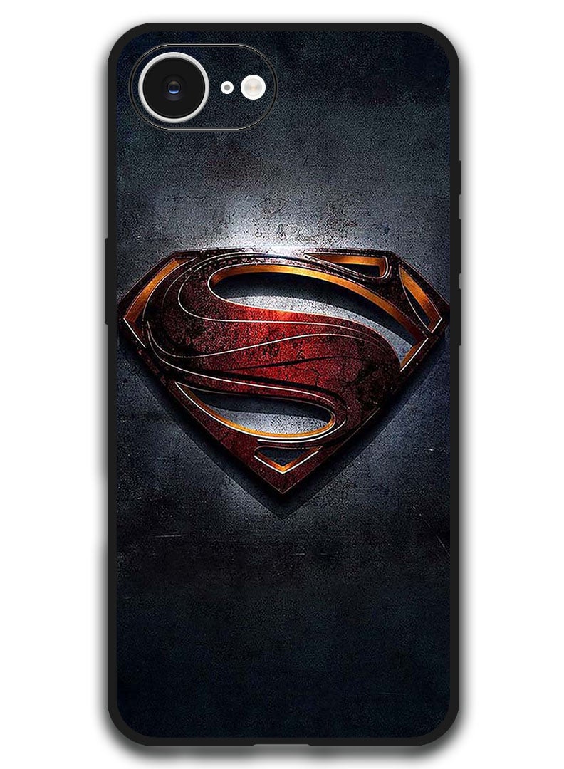 Theodor Case Compatible with Apple iPhone 17e / 16e 6.1 Inch Protection Shockproof Bumper Cover - Supe Man - Image 1
