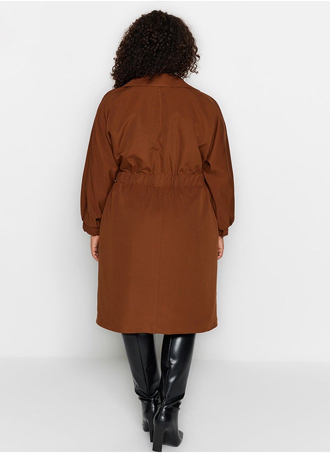trendyol - Plus Size Trench Coat Trendyol Curve - Image 1