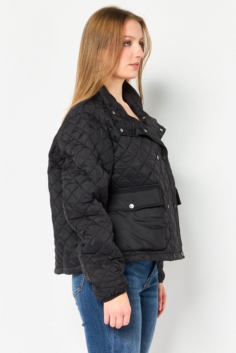 Andrew Marc Women Quilted Puffer Jacket, Black - Image 3