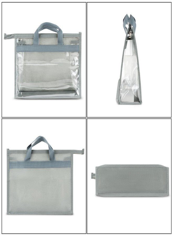 Gymdin 12 Pack Dust Bags for Handbags - 4-Size Set Hanging Purse Organizer for Closet with Zipper and Handle, Clear Purse Storage Organizer for Handbag, Reusable Purse Organizer - Image 4