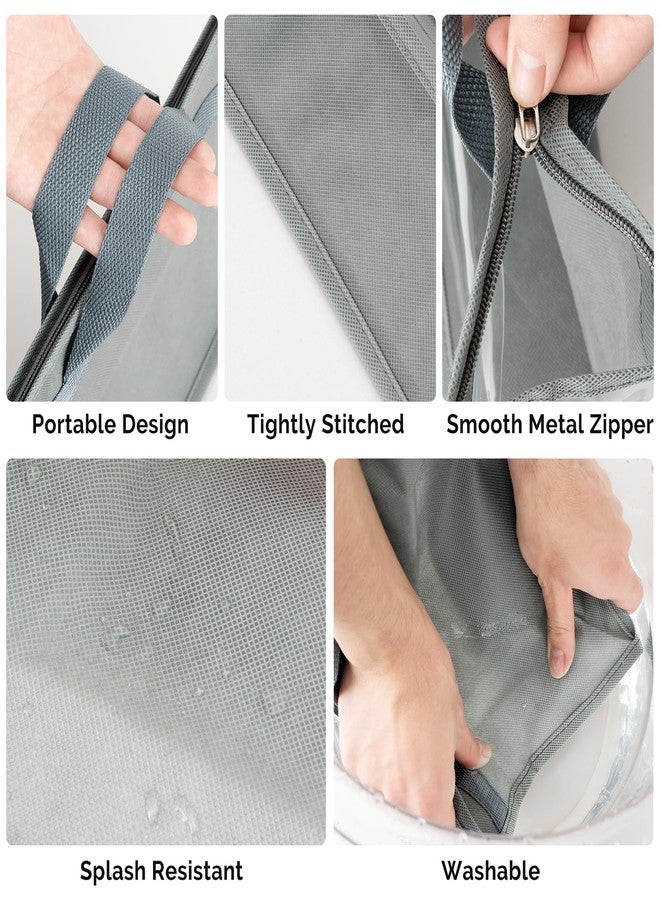 Gymdin 12 Pack Dust Bags for Handbags - 4-Size Set Hanging Purse Organizer for Closet with Zipper and Handle, Clear Purse Storage Organizer for Handbag, Reusable Purse Organizer - Image 3