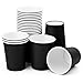 Fedmut 8oz Black Paper CupsPaper Coffee CupsDisposable Drinking Cups HotCold Beverage Paper CupsPaper Party Cups Ideal for Hot Water Juice Party Picnic25 Pack - Image 1