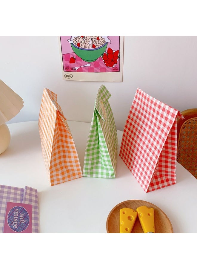 50pcs Multicoulour Grid Cute Sweet Girls Gift Bags For Birthday Weddings Party Holiday Present Storage Bags Personality DIY Small Gift Bags for Kids Birthday Party - Image 3