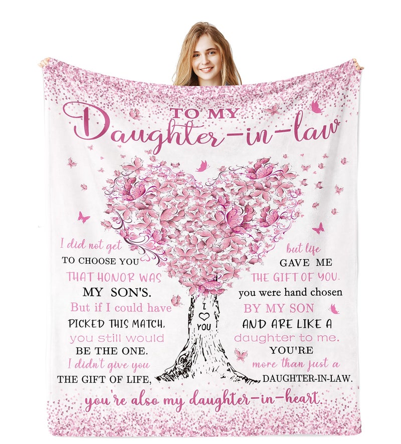 Jamfind Daughter in Law Gifts Daughter in Law Birthday Gifts from Mother in Law Best Mothers Day for Future DIL Blanket 60x 50