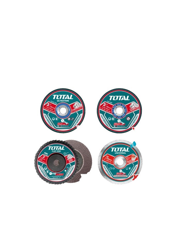 توتال tac97630 طقم حجر وبسكويت والماظه 3 بوصه من توتل