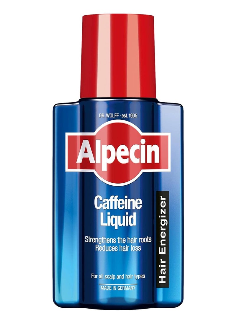 ألبيسين - البيسين شامبو كافيين سائل لاعادة شحن الشعر من افتر شامبو، 200ml، منشط فروة الرأس لنمو الشعر الخفيف للرجال، خالي من الكبريتات مع زيت الخروع - Image 1