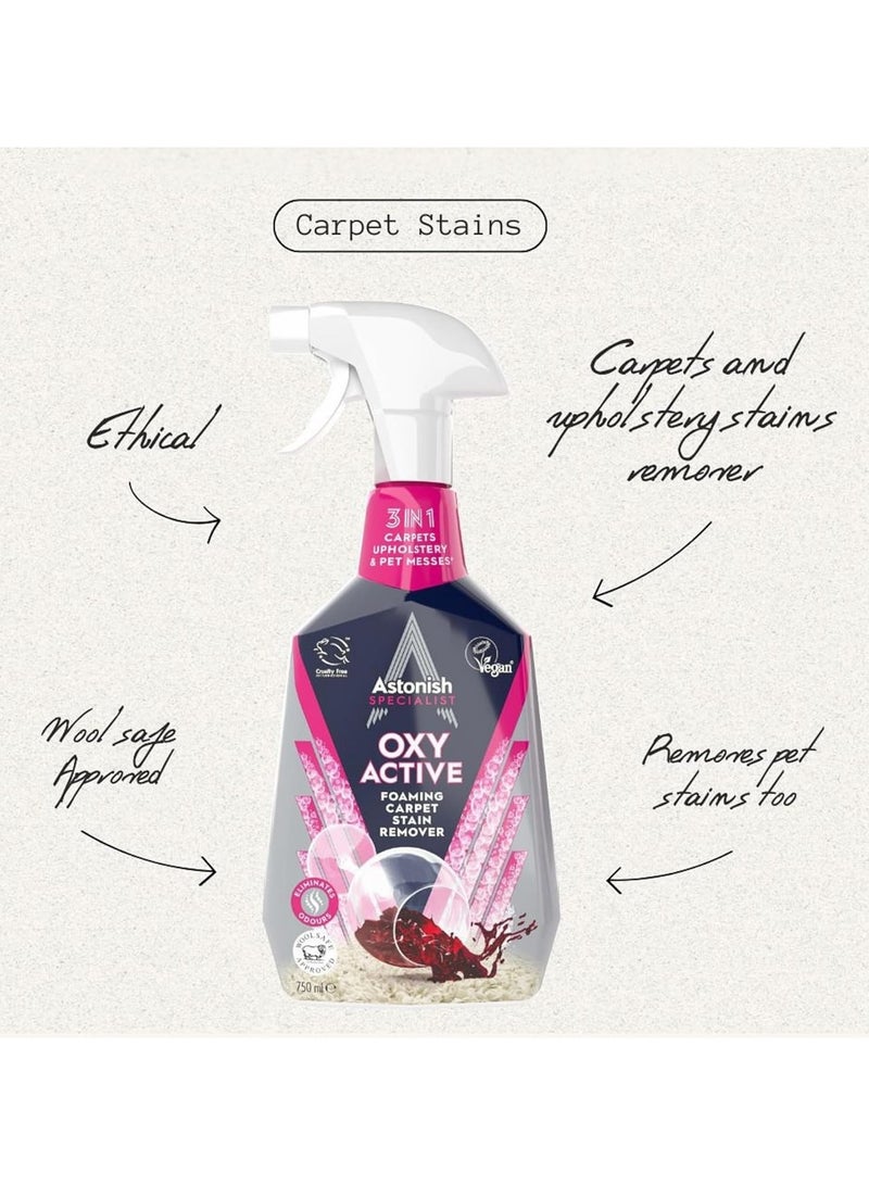 Astonish oxi active foaming Carpet & Upholstery stain remover 750 ml - Image 2
