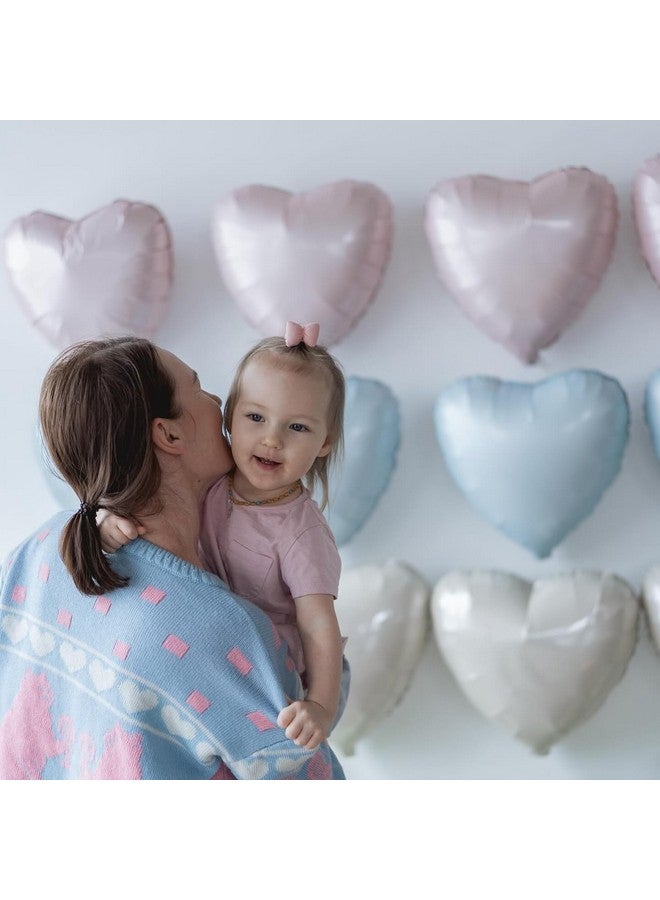 Biapian Baby Pink Heart Balloon, 10Pcs Pink Foil Heart Balloons, 18Inch Pastel Pink Heart Shape Balloons Helium Birthday Party Decorations For Girls Brithday Party, Baby Shower, Valentines Day, Princess Party - Image 5