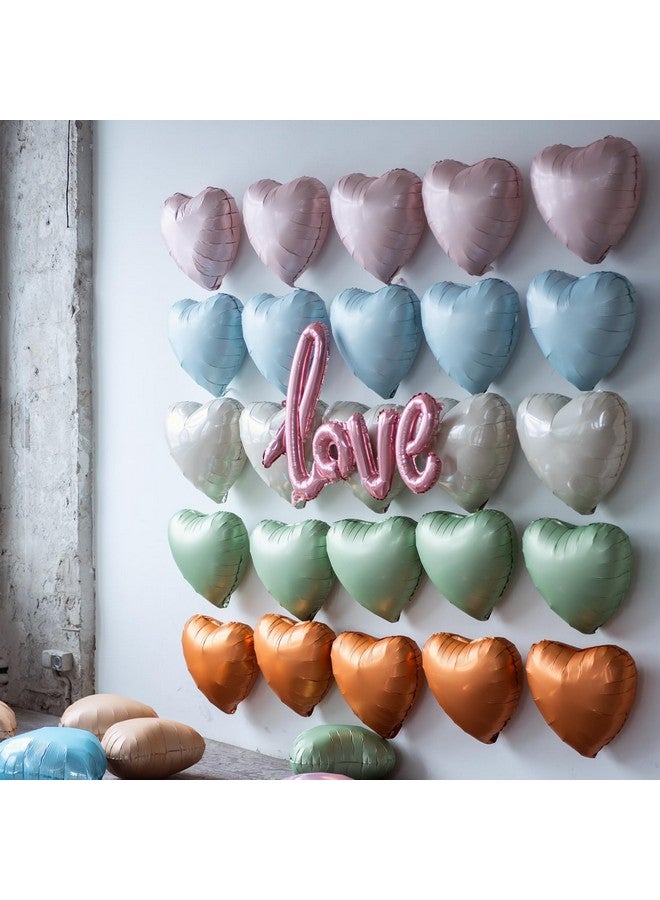 Biapian Baby Pink Heart Balloon, 10Pcs Pink Foil Heart Balloons, 18Inch Pastel Pink Heart Shape Balloons Helium Birthday Party Decorations For Girls Brithday Party, Baby Shower, Valentines Day, Princess Party - Image 4