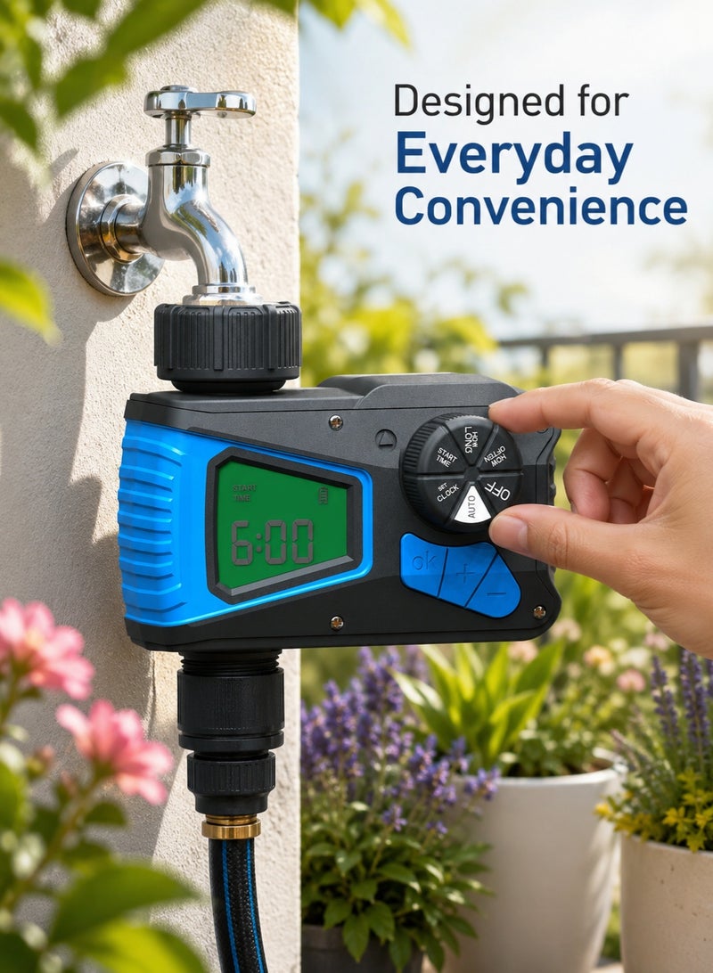 Sisily Automatic Watering Timer with Smart Copper Inlet, Programmable Automatic Irrigation Controller, Weatherproof Smart Hose Timer for Garden Lawn Drip & Balcony Plants - Image 4