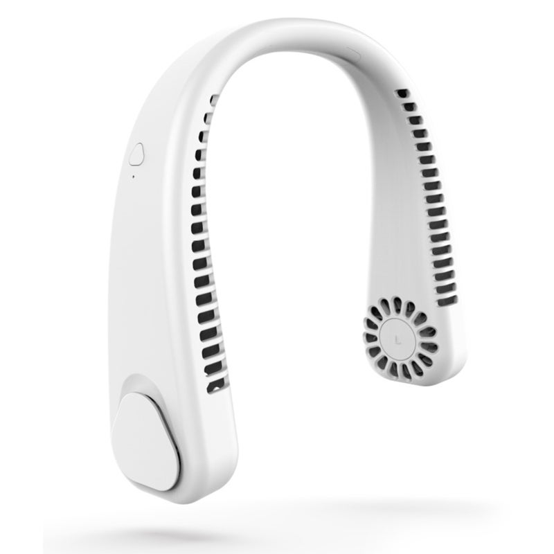 Portable Neck Fan Hand USB Fan Rechargeable Neck Fan Leafless 3 Speeds for Office Travel Outdoor Camping - Image 1