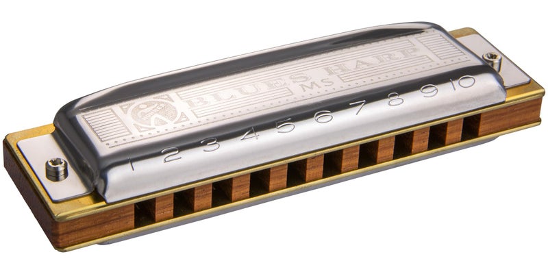Hohner 532 Blues Harp MS Harmonica - Key of C Bundle with Case, Pouch, Austin Bazaar Online Manual, and Polishing Cloth - Image 2