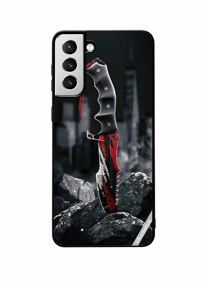 VR CREATIVE - Protective Case Cover For Samsung Galaxy S22 Plus 5G Huntsman Knife Design Multicolour - Image 1