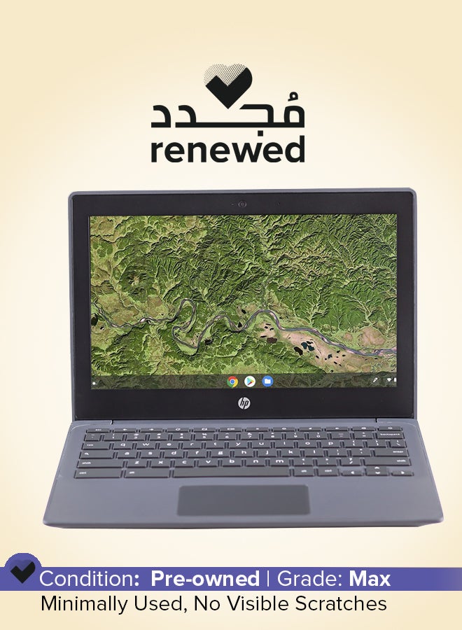 HP جهاز Chromebook 11 G8 المجدد مع شاشة HD بحجم 11.6 بوصة، معالج Celeron N4020/الجيل الرابع/ذاكرة RAM سعة 4GB/قرص SSD سعة 32GB/نظام Chrome OS - Image 1