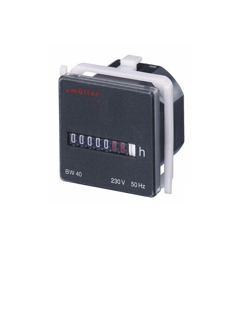 Muller Hour Counter Analog 115VAC 48x48mm Panel Mounted BW40 - Image 1