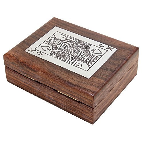 Kartique Golden Playing Cards With Wooden Box for Kids, Pack of 1 - Image 1
