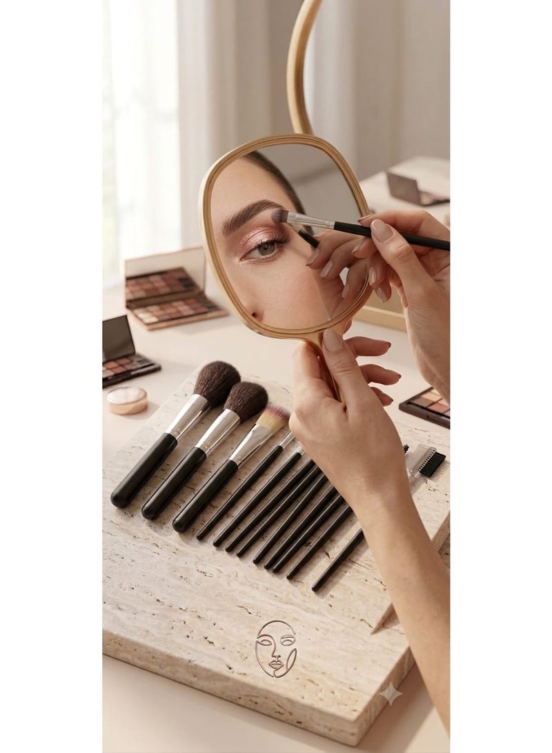 12-Piece Makeup Brush Set – Soft brushes for applying powder, foundation, concealer, and eyeshadow, plus a lash brush – Versatile brushes. - Image 4