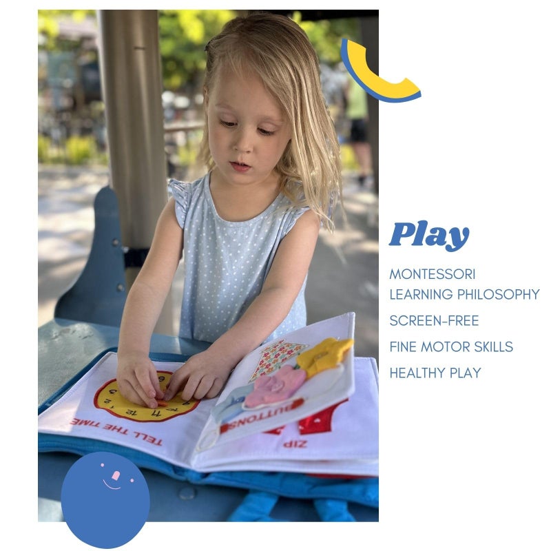 TAVVA My Quiet Book - Travel Toys for Toddlers 1-3, Learning Toys for Toddlers 1-3 with 10 Montessori Activities, Toddler Girl Toys, Toddler Books, Christmas Toddler Gifts Stocking Stuffers Toddler Toys 1-2 - Image 5