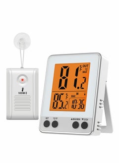 Y&D Indoor Outdoor Thermometer, Wireless Hygrometer Monitor, Digital Thermometer with Remote Sensor, Orange Backlight, Tabletop, Magnetic and Wall-Mounted Design for Home, Greenhouses, Baby Room  - Image 1