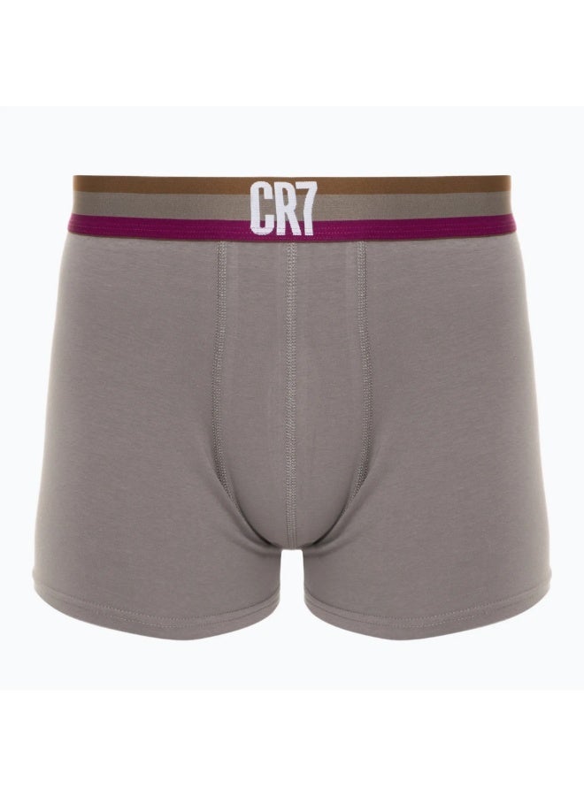 سي ار7 CR7 Men’s Basic Trunks – 3 Pack | Multicolor Premium Cotton Stretch Underwear - Image 4