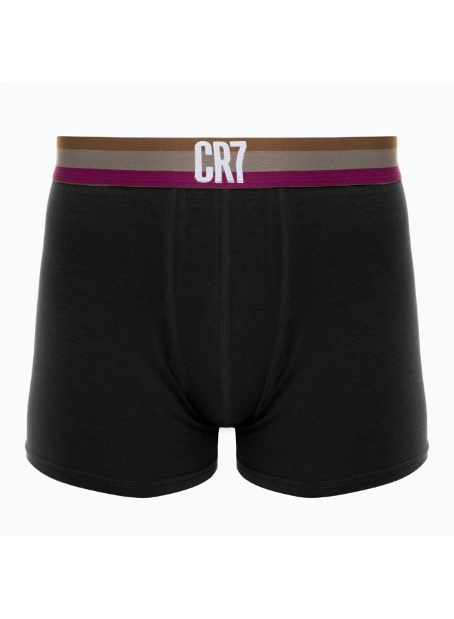سي ار7 CR7 Men’s Basic Trunks – 3 Pack | Multicolor Premium Cotton Stretch Underwear - Image 2