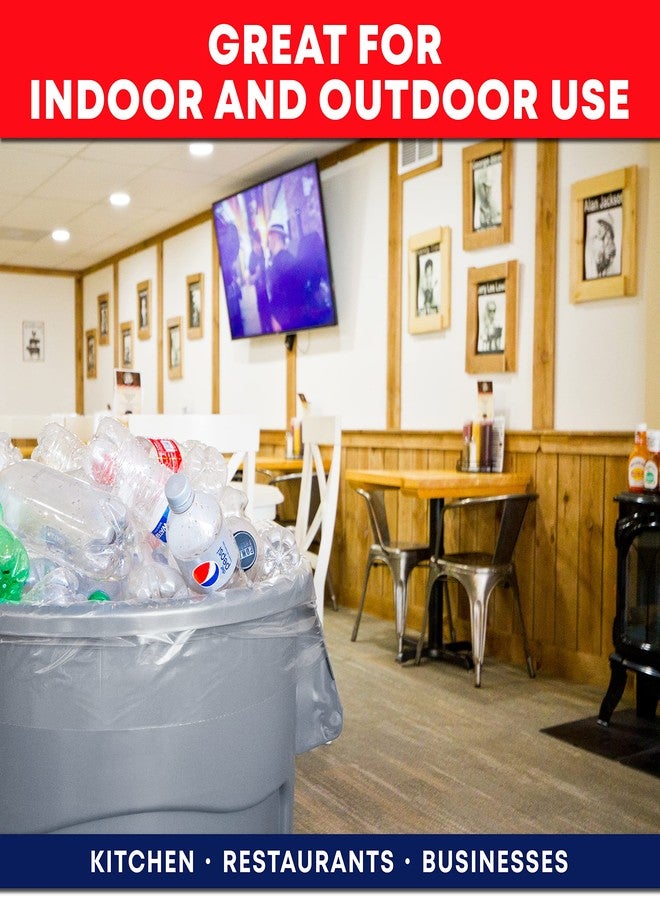 tasker 55 Gallon Clear Trash Bags, (50 Bags w/Ties) Large Clear Plastic Recycling Garbage Bags - Image 5