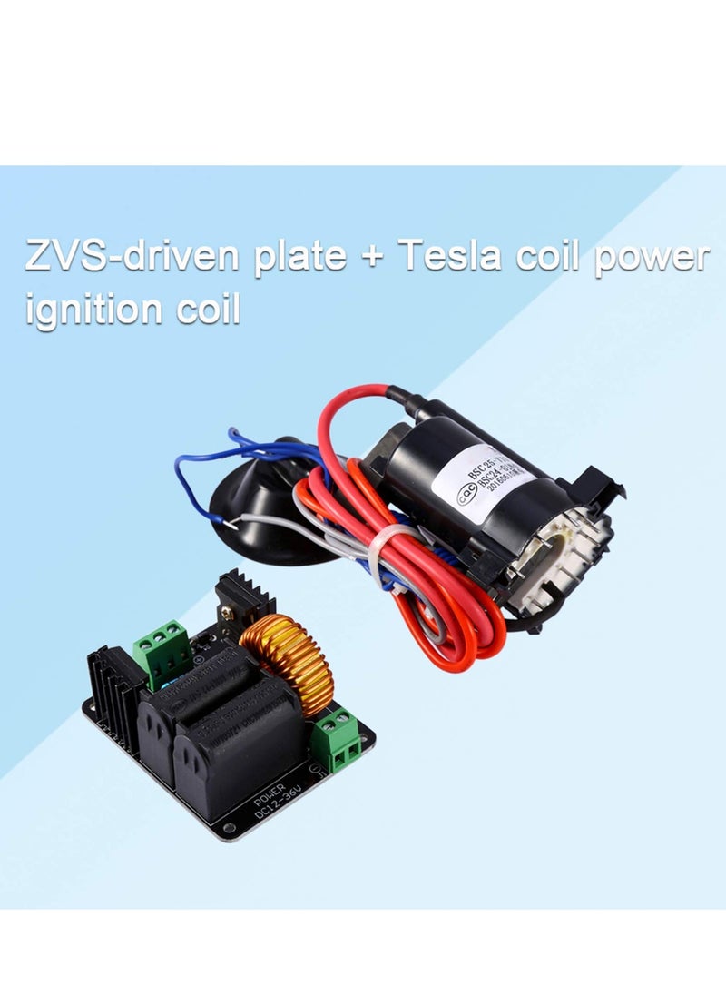 Tesla Coil Driver Board ZVS Tesla Coil Flyback Driver Marx generator Tesla Coil DC 12 to 36V High Voltage Coil Heating Board Module Excitation Circuit Design - Image 3